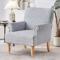 HUIMO Linen Fabric Accent Chair, Mid-Century Modern Armchair by HUIMO