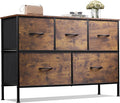 WLIVE Dresser for Bedroom with 5 Drawers, Long Fabric Dresser, Storage Drawer by WLIVE