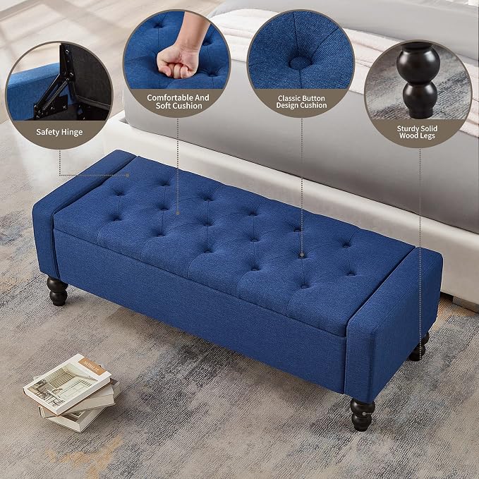 50" W Storage Ottoman Bench - Image 4