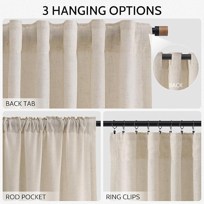 Nanspring 102 Inch Long Curtains - Image 2
