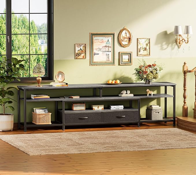 Huuger TV Stand for 75 80 Inch TV, Entertainment Center - Image 7