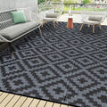 SAND MINE Waterproof Outdoor Rug 9x18 ft, Plastic Reversible Rug, Modern Area by SANDMIND