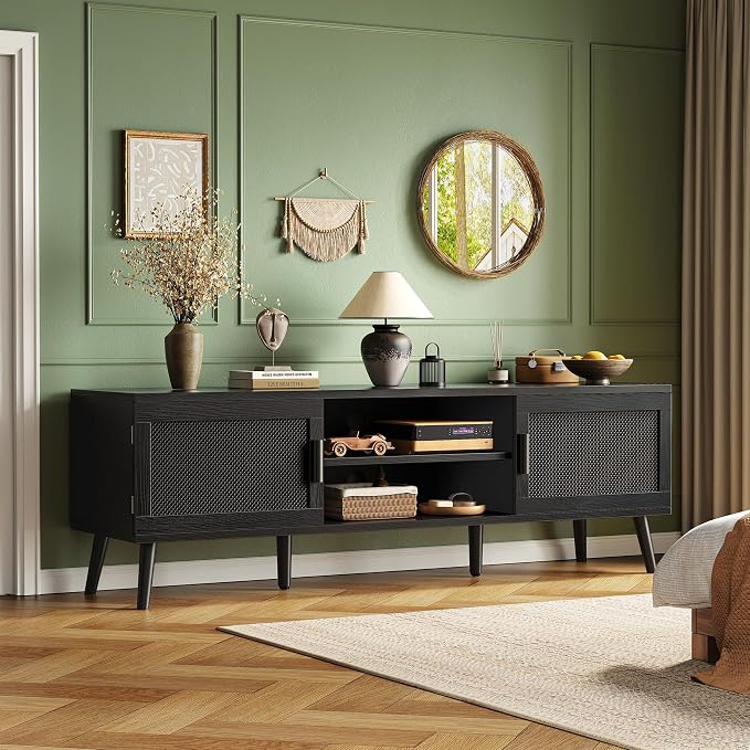SUPERJARE TV Stand for 65 Inch TV, Entertainment Center - Image 8