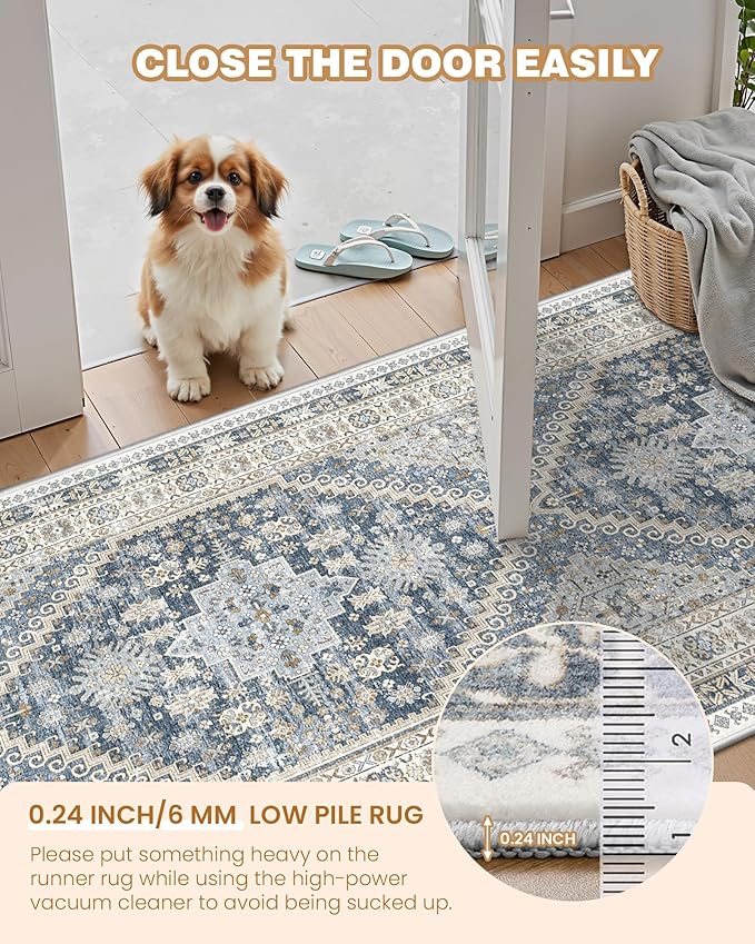 Washable Runner Rug 2.5x16, Non-Slip Long Kitchen Mats - Image 6