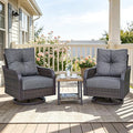Outdoor Swivel Rocker Chairs, Wicker Swivel Rocking Chairs by COMLAXFIELD