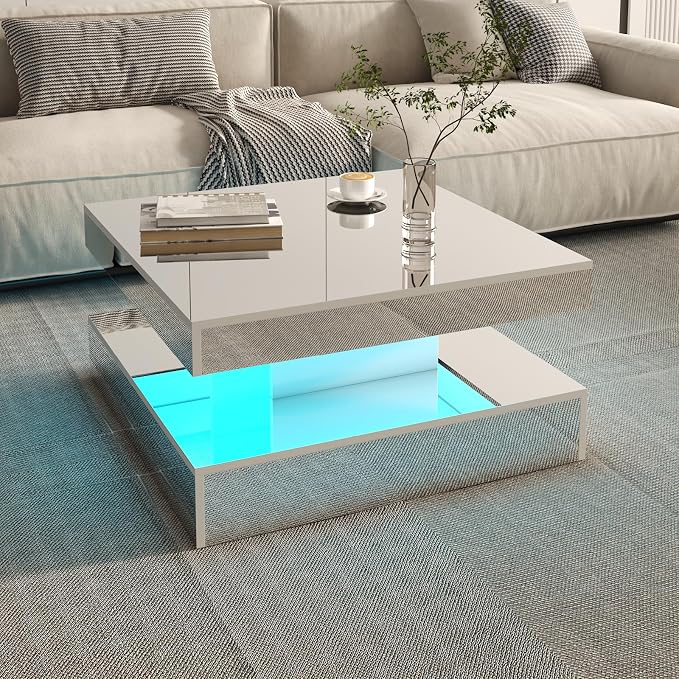 HedoAjim LED Coffee Table with Lights - Image 6