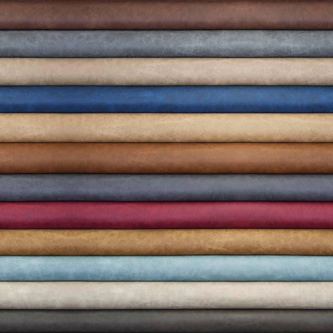Faux Leather Fabric, Thick Durable Synthetic Repholstery Leather Vinyl - Image 5