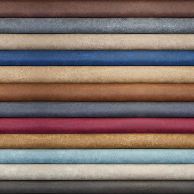 Faux Leather Fabric, Thick Durable Synthetic Repholstery Leather Vinyl - Image 4
