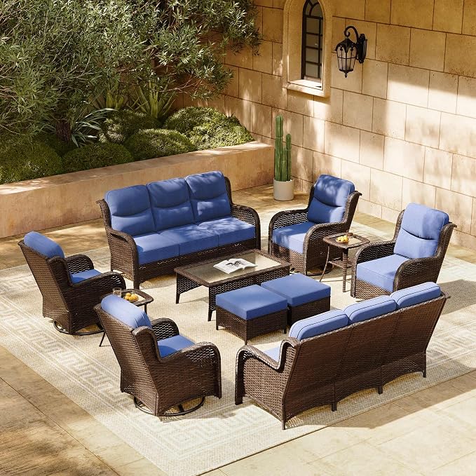HILLGA 11-Piece Luxury Patio Furniture Set by HILLGA