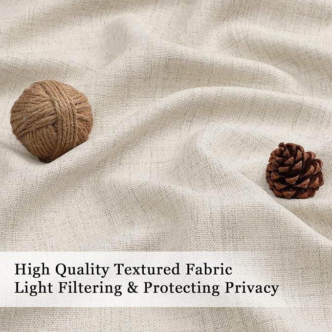 OWENIE Natural Valances for Windows 1 Pcs 18 Inch Length, Light Filtering - Image 2