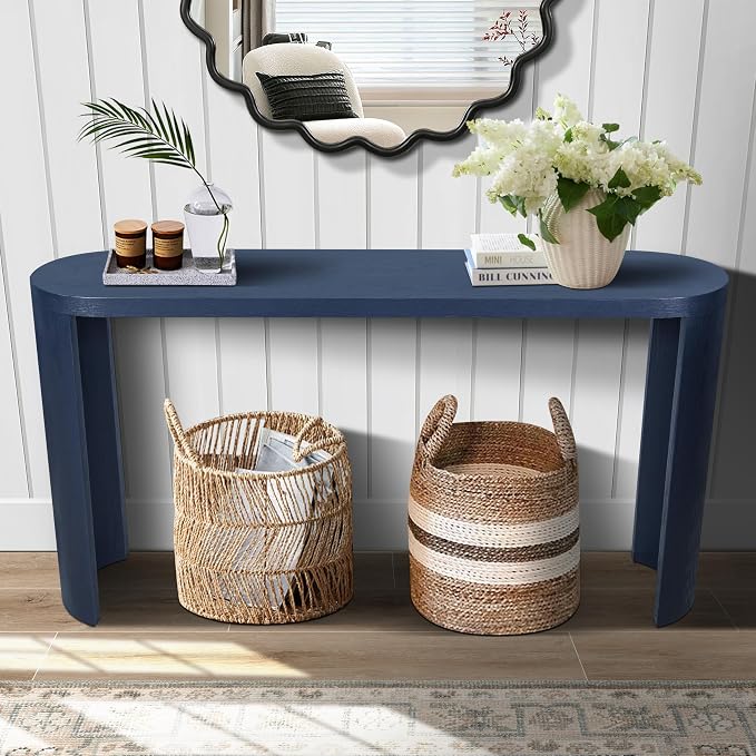 60'' Console Table Sofa Table Thick Top Entryway Table, Hallway Table - Image 3