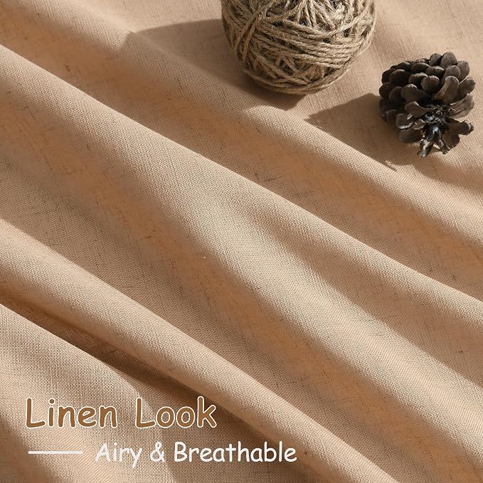 Camel Linen Curtains 84 Inches Long - Image 5