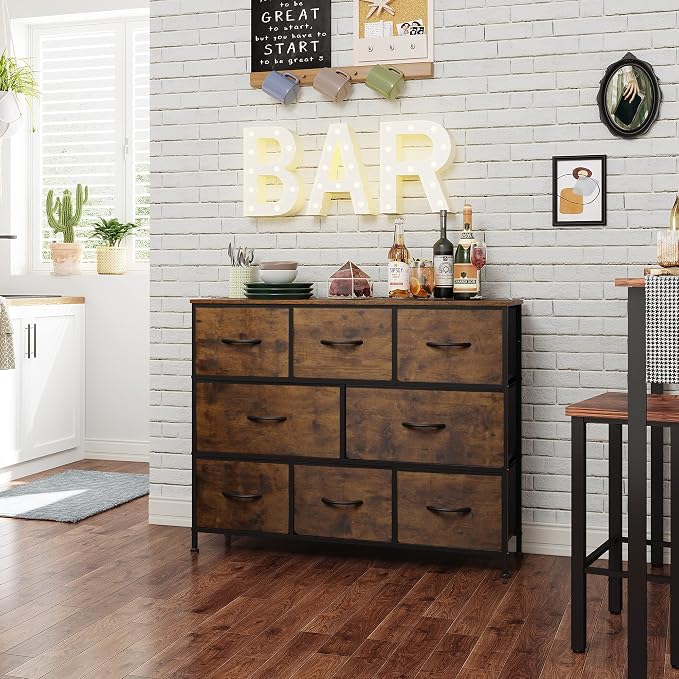 WLIVE 8 Drawer Dresser for Bedroom, Fabric Dresser - Image 2