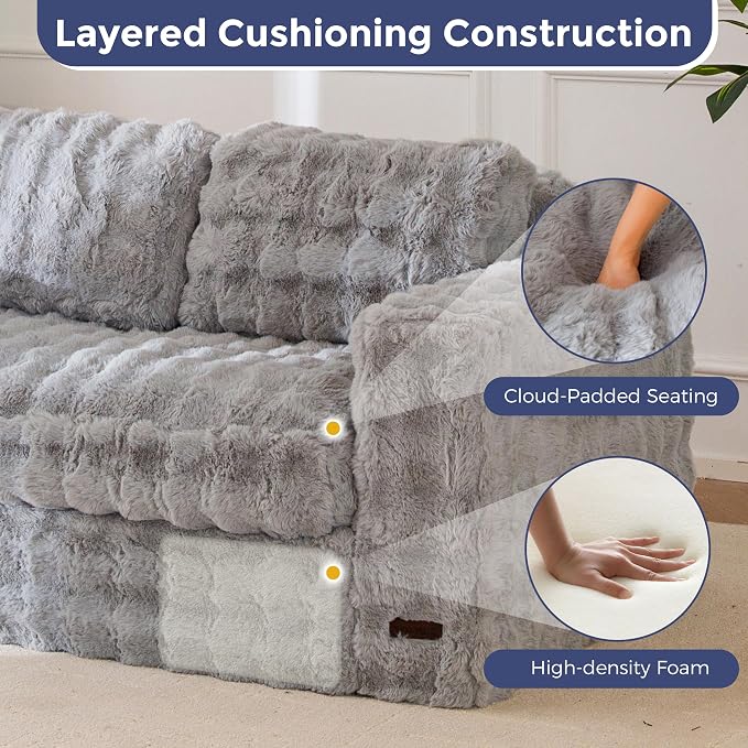 MAXYOYO Loveseat Sofa for Living Room, Small Sofa Couch Tufted Boneless Couch - Image 5