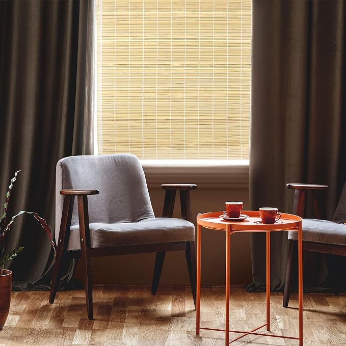 Red Lantern Bamboo Cordless Window Shade - Image 9