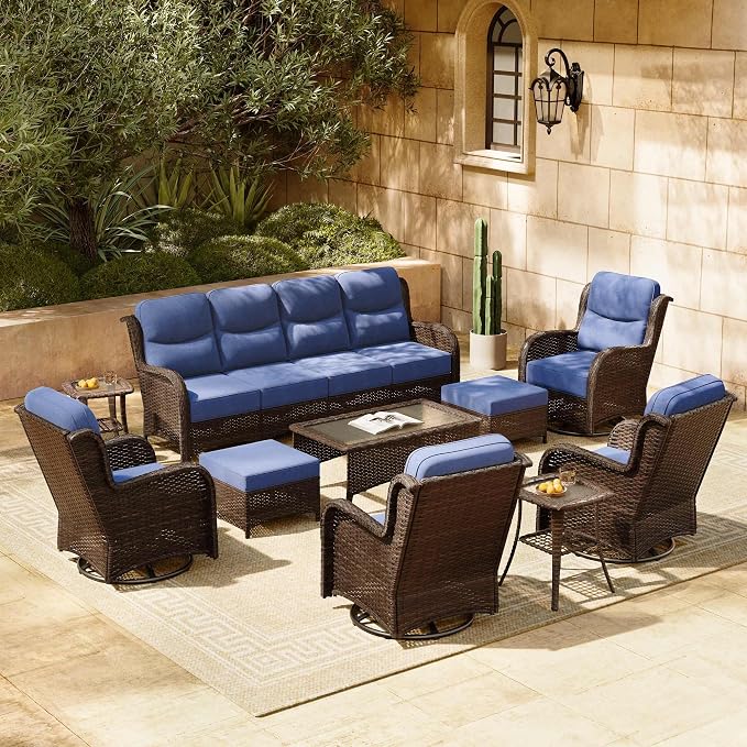 HILLGA 10-Piece Luxury Patio Furniture Set by HILLGA