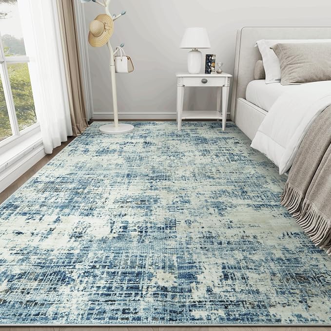 6x9 Area Rugs for Living Room Washable Rug: Anti-Skid Abstract Modern Living - Image 9