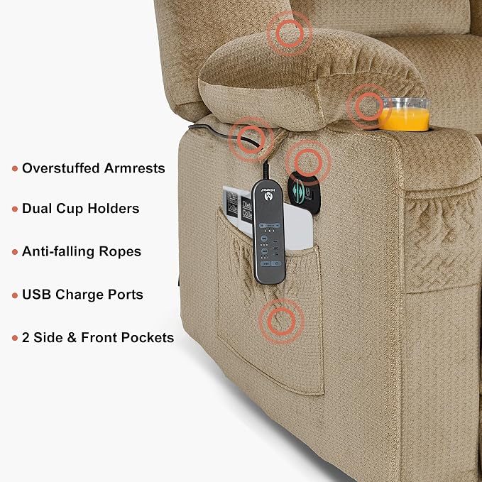 MCombo Zero Gravity Power Reclining Sofa - Image 8