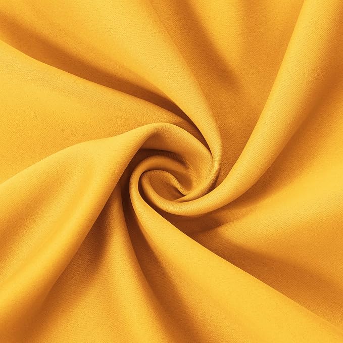 LEMOMO Yellow Thermal Blackout Curtains/42 x 84 Inch/Set of 2 Panels Room - Image 5