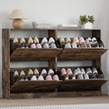 BORNOON Shoe Cabinet with 4 Flip Drawers, Narrow Hidden Shoe Storage Cabinet by BORNOON