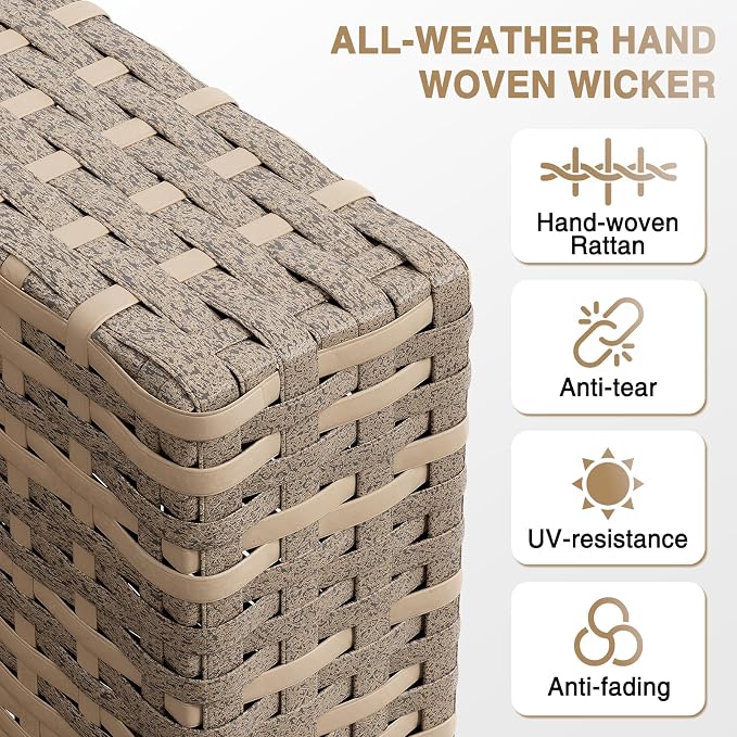 Aoxun Patio Furniture Sets, 7-Piece Outdoor Furniture - Image 5