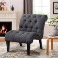 Tufted Upholstered Accent Chair by lightupyourlife