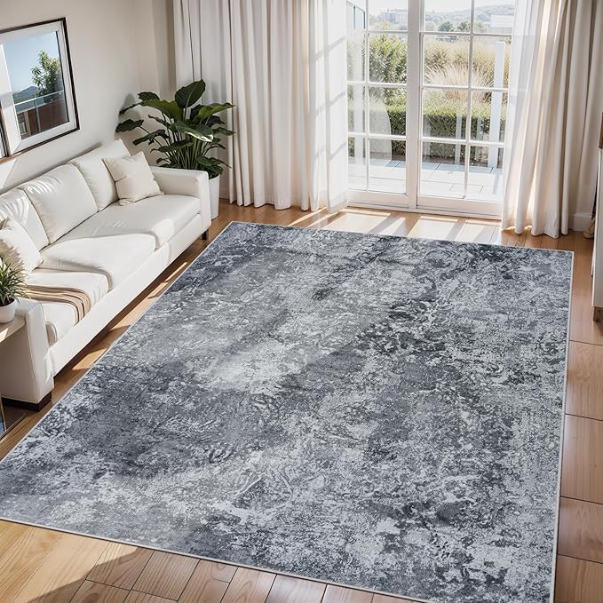 6x9 Area Rugs for Living Room Rug Washable: Abstract Rug for Dining Room by Aelenmu