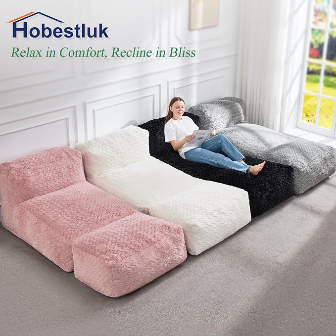 Hobestluk Bean Bag Chair Big Bean Bag Lounger - Image 8