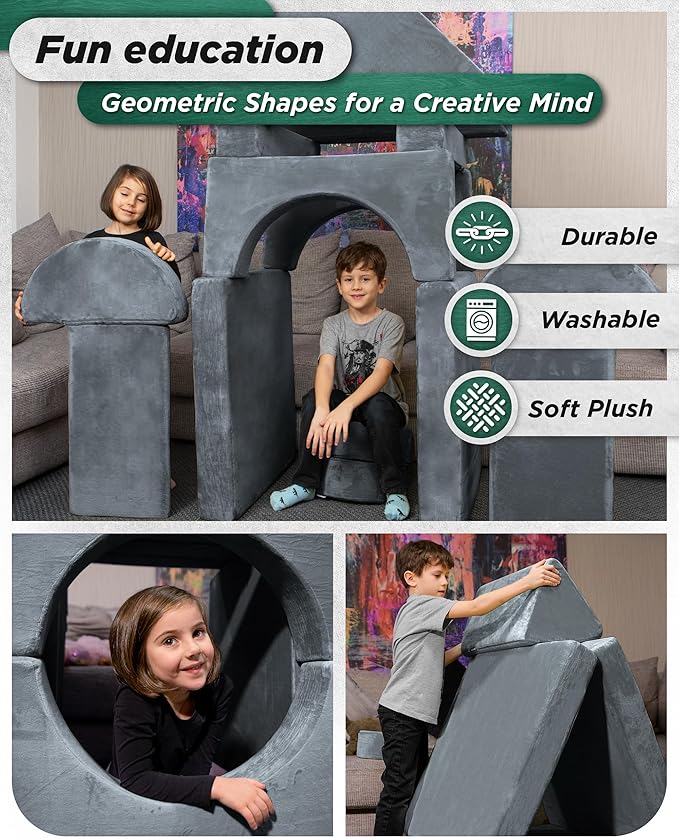 Lunix LX15 14pcs Modular Kids Play Couch, Design-Patent Child Sectional Sofa - Image 6