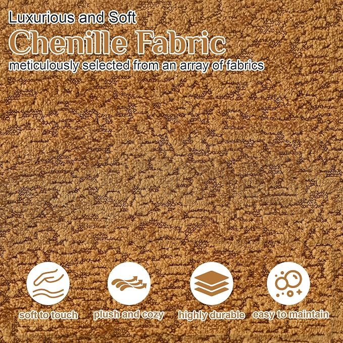 68.5" Loveseat Sofa for Living Room, Modern Luxury Plush Chenille Extra Deep - Image 4