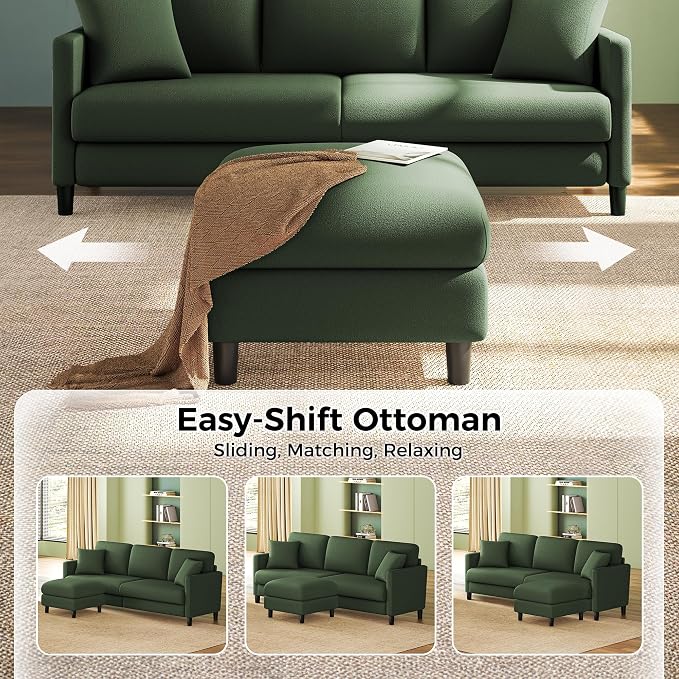 Welzona 83" Couches for Living Room, Teddy Sofa Couch - Image 3