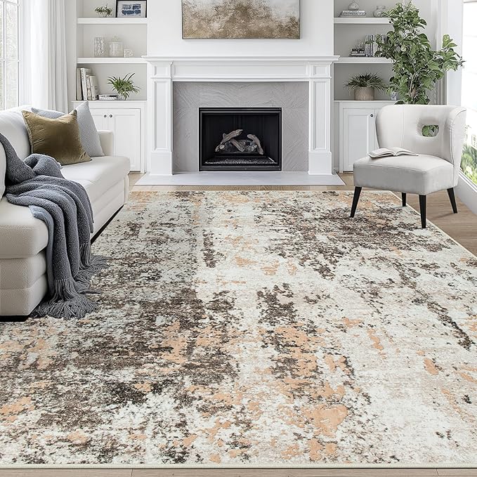 8x10 Area Rugs for Living Room Rug Washable: Abstract Large Rug for Dining Room by Aelenmu