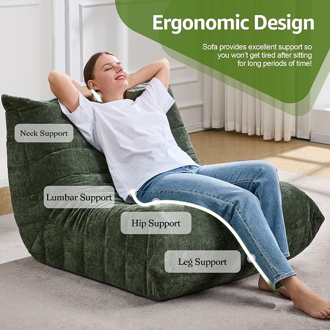 Bean Bag Chairs for Adults Giant Bean Bag Chair Memory Foam BeanBag Chair Bean - Image 5