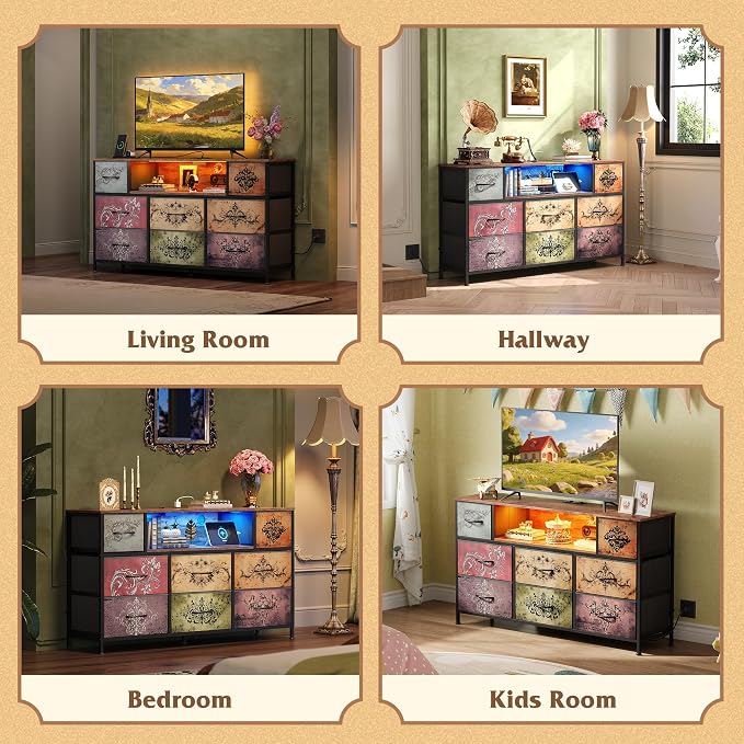 WLIVE Dresser TV Stand for 45, 55 inch TV, Entertainment Center - Image 3