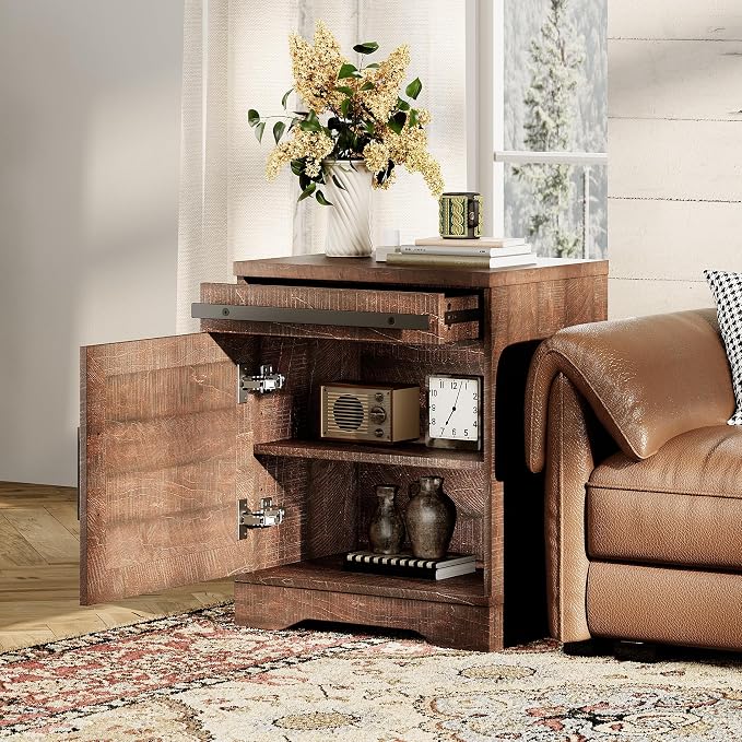 WAMPAT 24.3-inch Tall Farmhouse End Table - Image 4