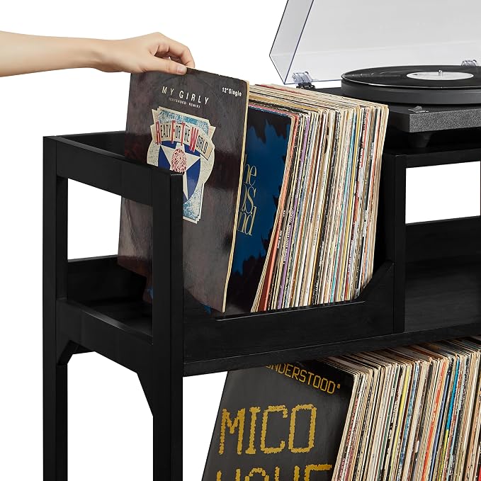 Crosley Furniture Asheville Mid-Century Modern Media Console Record Player Stand - Image 11