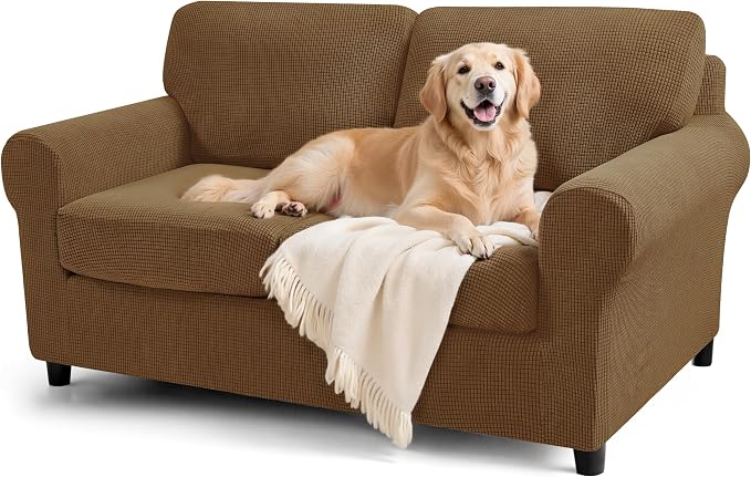 SUBRTEX 5 Pieces Stretch Sofa Slipcover Sets Couch Cover Sets Backrest Cushion by Subrtex
