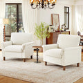 Mid Century Modern Accent Chairs Set of 2, Chenille Comfy Living Room Arm Chairs by ErdoruLiving