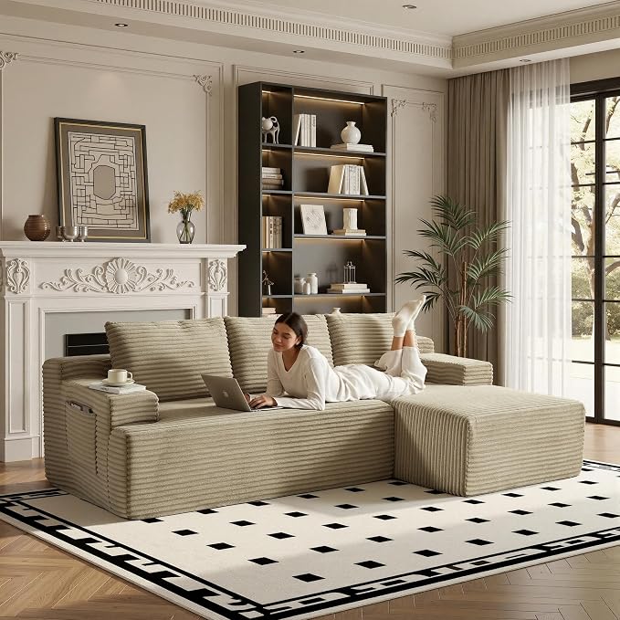 96" Sectional Couches for Living Room Cloud Couch Sofa - Image 9