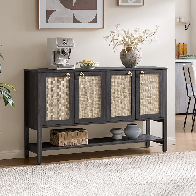 SICOTAS 55" Obsidian Sideboard Buffet Cabinet by SICOTAS