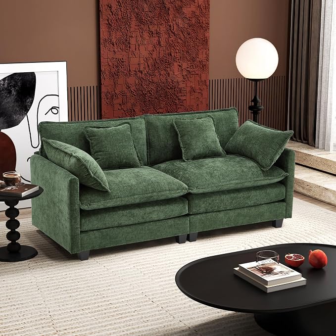Ihanherry Cloud Sofa 77 Inch Loveseat, Modern Sectional Couch, 2-Seats Sofa by iHanHerry