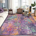 Washable Area Rugs 9'x12' Non-Slip Modern Abstract Soft by RELEANY