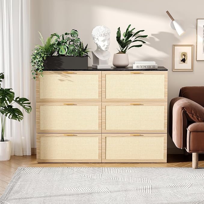 VINGLI Queen Size Rattan Murphy Bed - Image 9