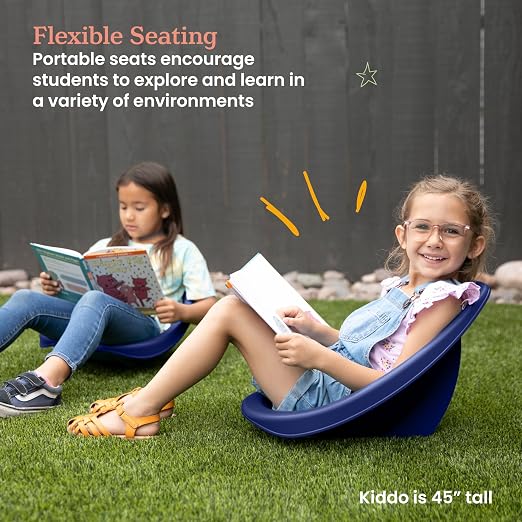 ECR4Kids Plastic Leaf Scoop Floor Rocker Seat, Classroom Furniture - Image 4