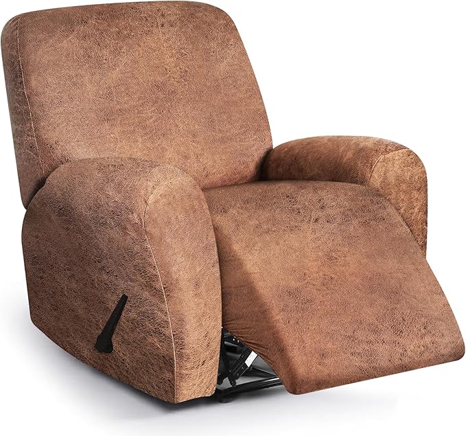 ANARACHON Leather Look Recliner Chair Covers, 4-Pieces Stretch Recliner Cover by ANARACHON