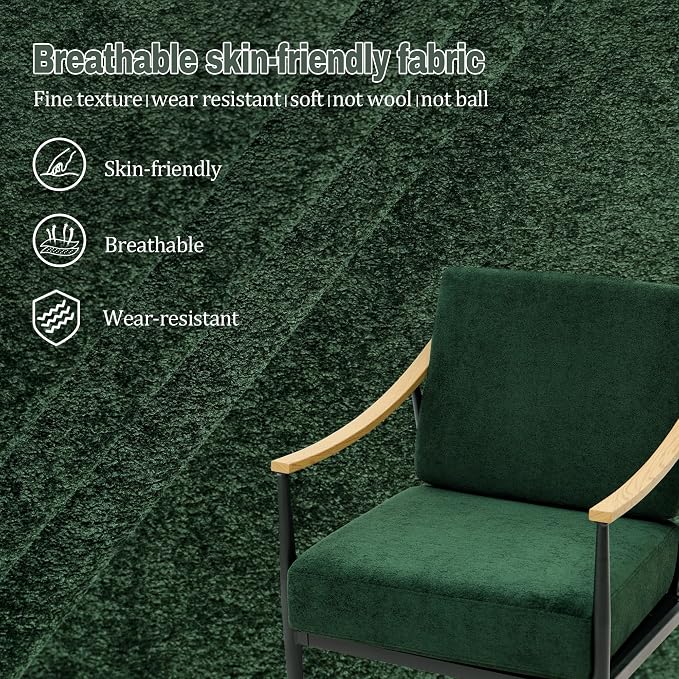 RNKSFX Modern Accent Chair for Living Room Bedroom Mid Century Arm Chair - Image 6