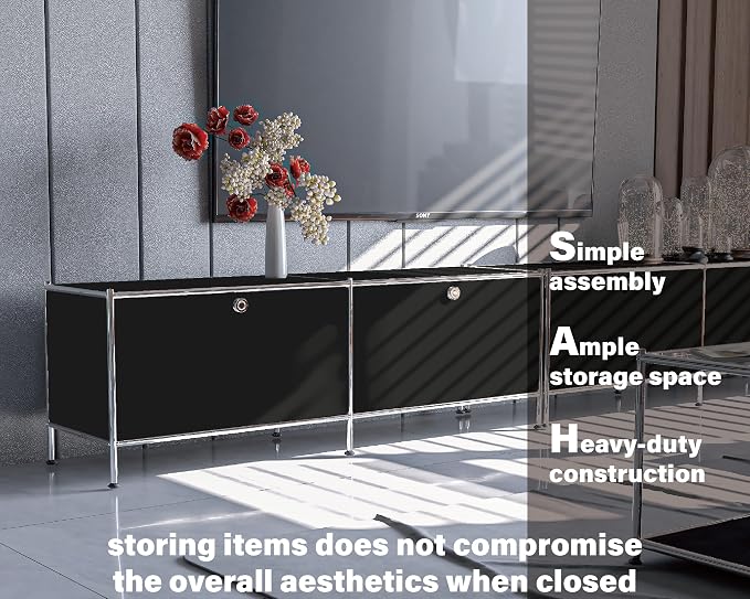 Metal Low Board Storage Cabinet - Image 4