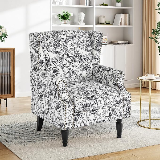 Pia Ricco High Back Floral Accent Chair by PiaRicco
