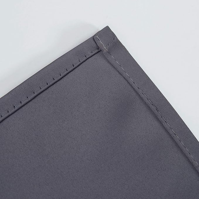 LEMOMO Grey Blackout Curtains for Bedroom Room Darkening Curtains/38 x 54 Inch - Image 8