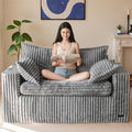 MAXYOYO 59" Bean Bag Sofa Couch, Loveseat Boneless Couch in a Box, Upholstered by MAXYOYO